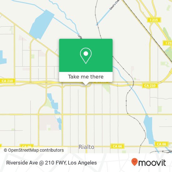 Riverside Ave @ 210 FWY map