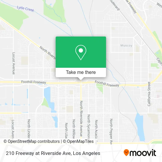 Mapa de 210 Freeway at Riverside Ave