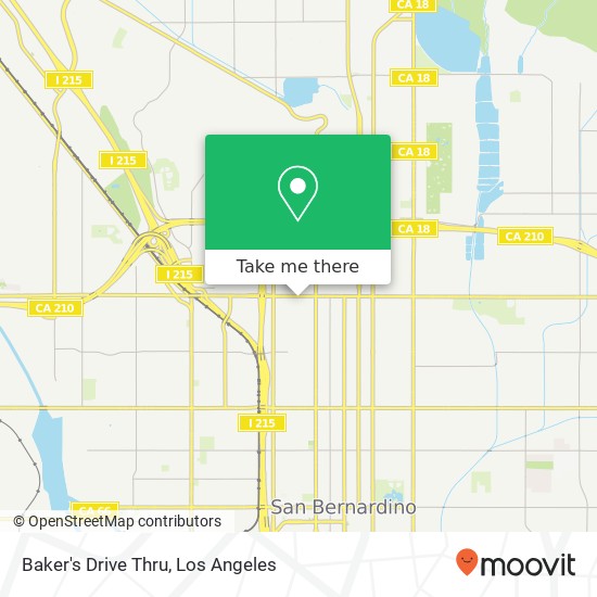 Baker's Drive Thru map