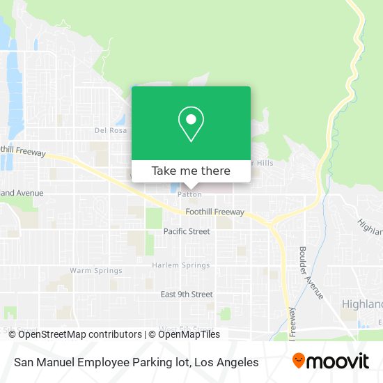 Mapa de San Manuel Employee Parking lot