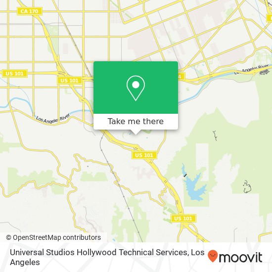 Mapa de Universal Studios Hollywood Technical Services