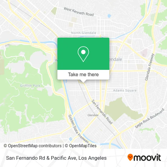 Mapa de San Fernando Rd & Pacific Ave