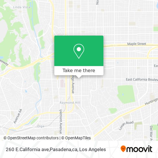 260 E.California ave,Pasadena,ca map
