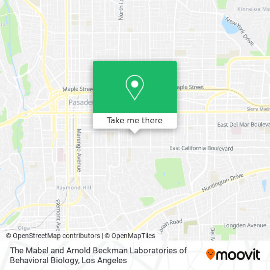 Mapa de The Mabel and Arnold Beckman Laboratories of Behavioral Biology