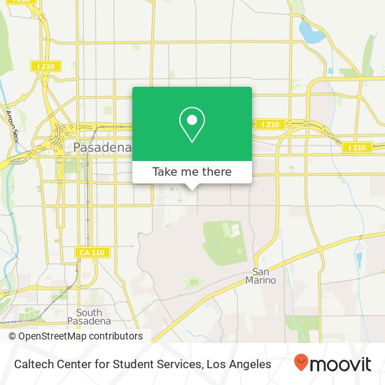 Mapa de Caltech Center for Student Services