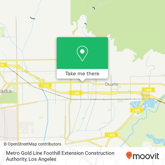 Metro Gold Line Foothill Extension Construction Authority map