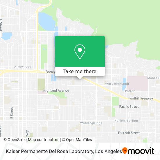 Kaiser Permanente Del Rosa Laboratory map