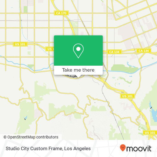 Studio City Custom Frame map