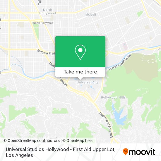 Universal Studios Hollywood - First Aid Upper Lot map