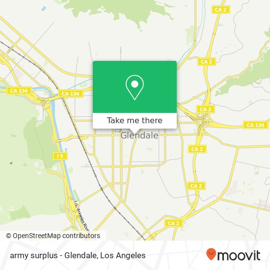 Mapa de army surplus - Glendale