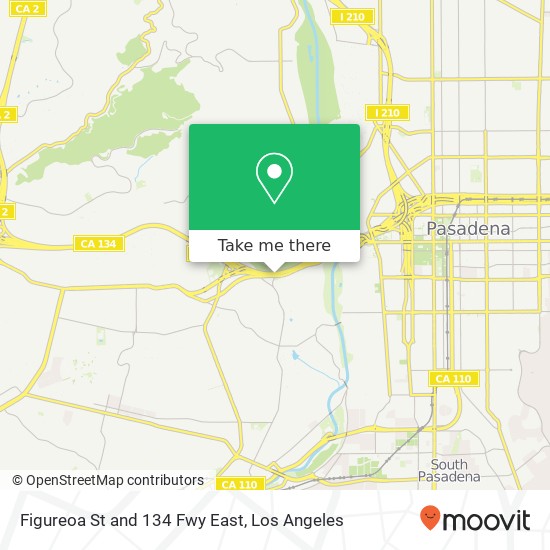 Figureoa St and 134 Fwy East map