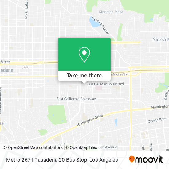 Mapa de Metro 267 | Pasadena 20 Bus Stop