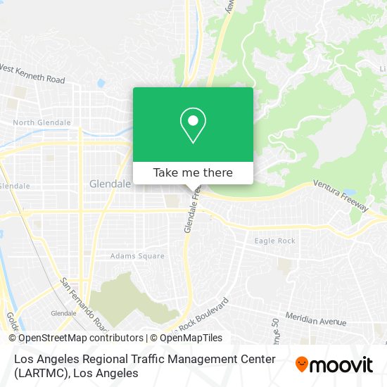 Mapa de Los Angeles Regional Traffic Management Center (LARTMC)