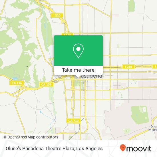 Olune's Pasadena Theatre Plaza map