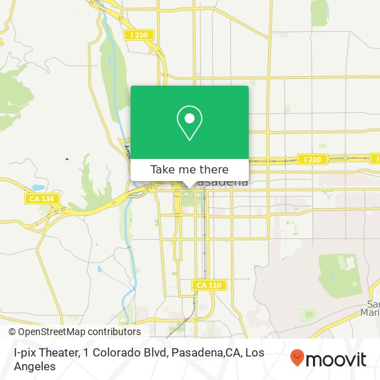 I-pix Theater, 1 Colorado Blvd, Pasadena,CA map