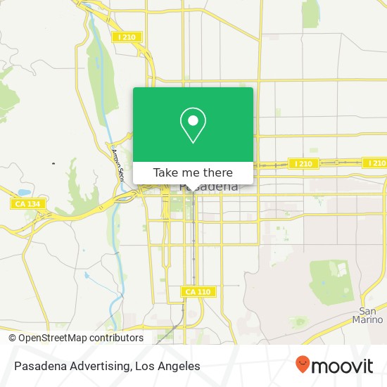 Pasadena Advertising map