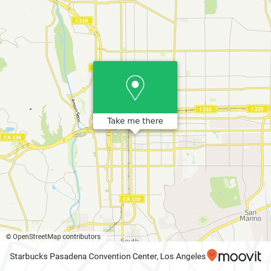 Starbucks Pasadena Convention Center map