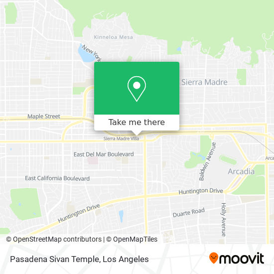 Pasadena Sivan Temple map