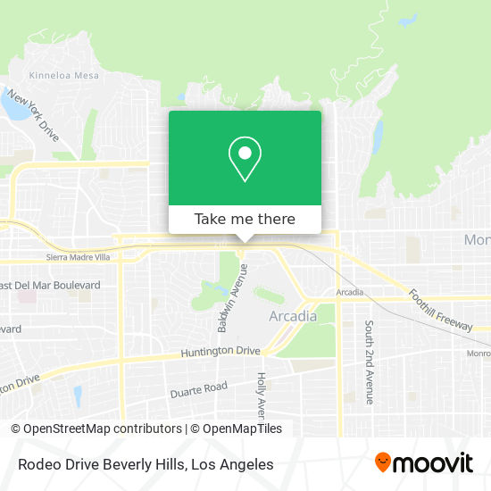 Rodeo Drive Beverly Hills map