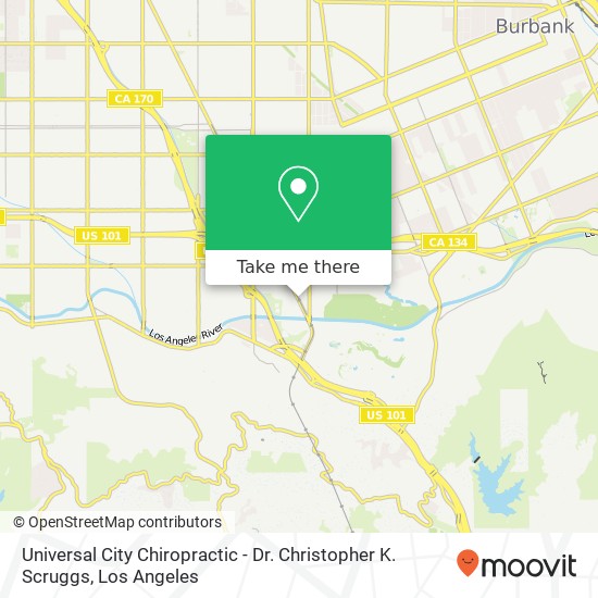 Mapa de Universal City Chiropractic - Dr. Christopher K. Scruggs