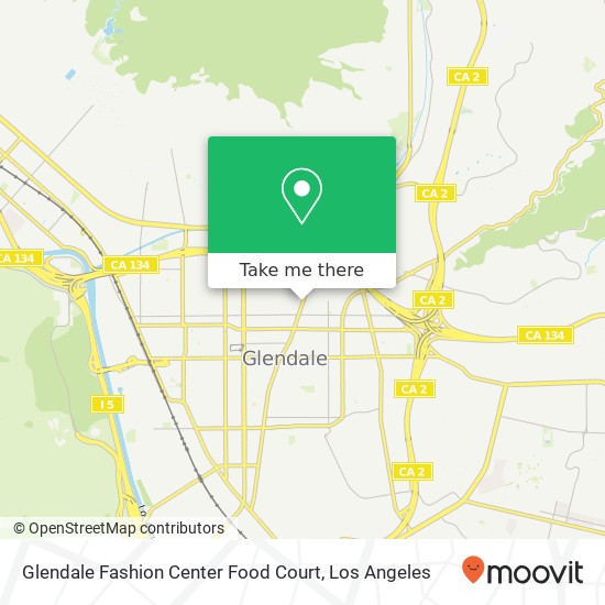Mapa de Glendale Fashion Center Food Court