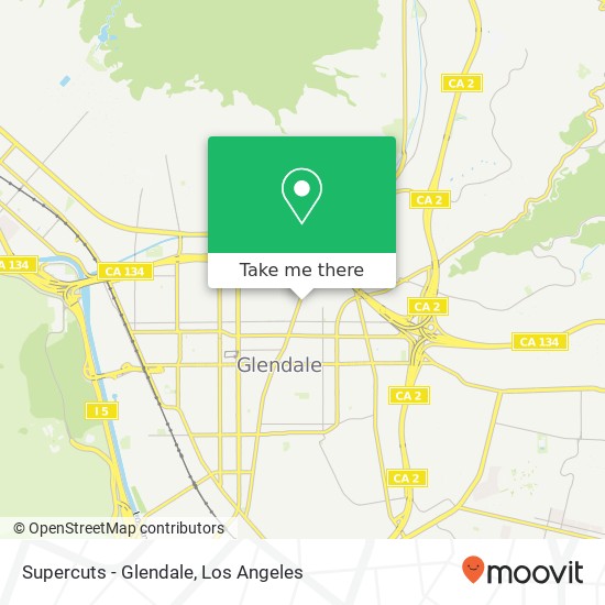 Supercuts - Glendale map