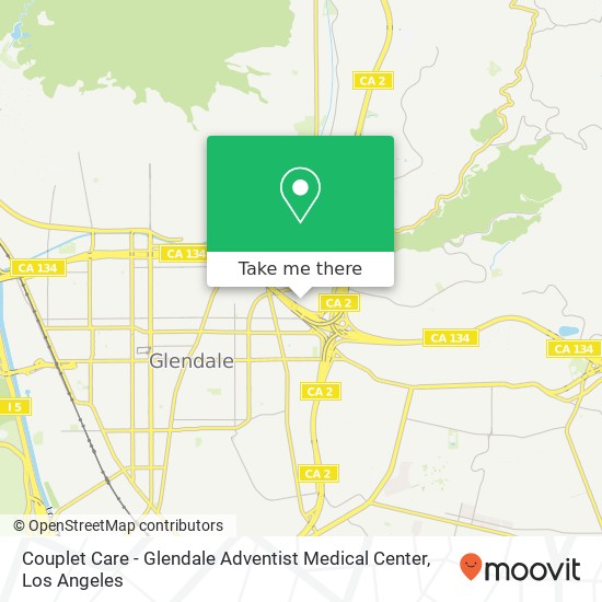 Couplet Care - Glendale Adventist Medical Center map