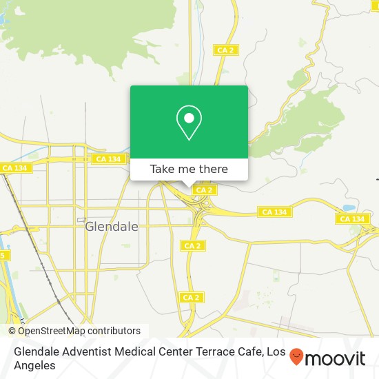 Mapa de Glendale Adventist Medical Center Terrace Cafe