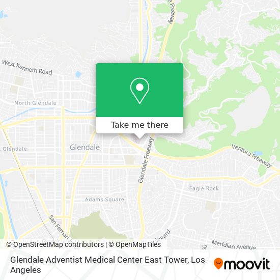 Mapa de Glendale Adventist Medical Center East Tower