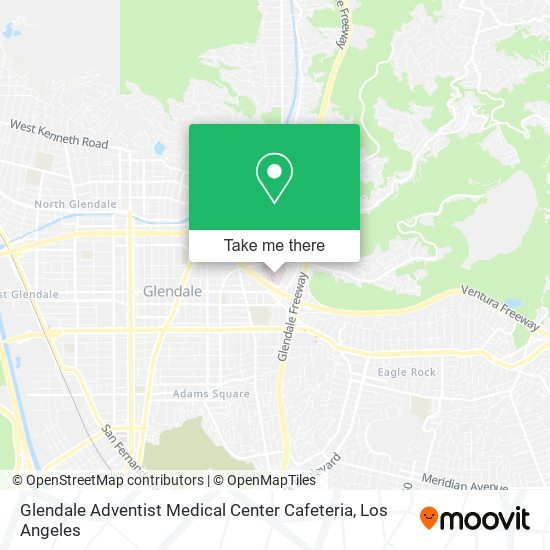 Glendale Adventist Medical Center Cafeteria map