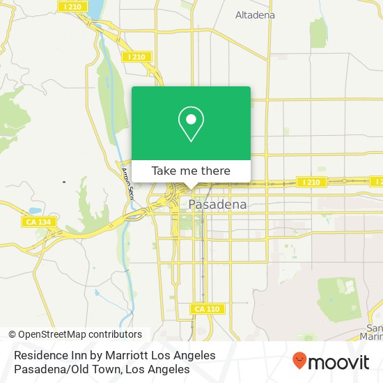Residence Inn by Marriott Los Angeles Pasadena / Old Town map