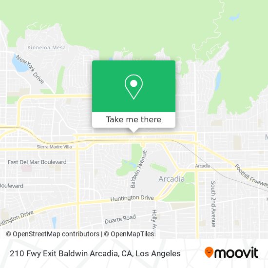 Mapa de 210 Fwy Exit Baldwin Arcadia, CA