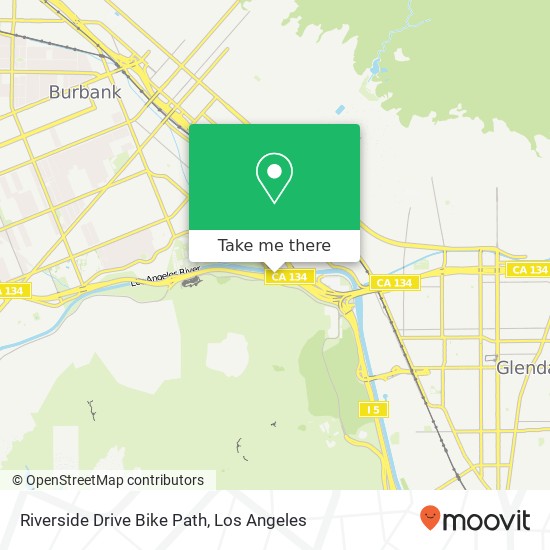Mapa de Riverside Drive Bike Path