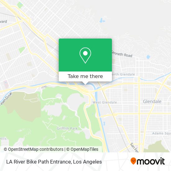 LA River Bike Path Entrance map