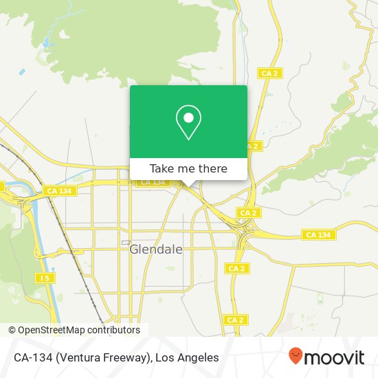 CA-134 (Ventura Freeway) map