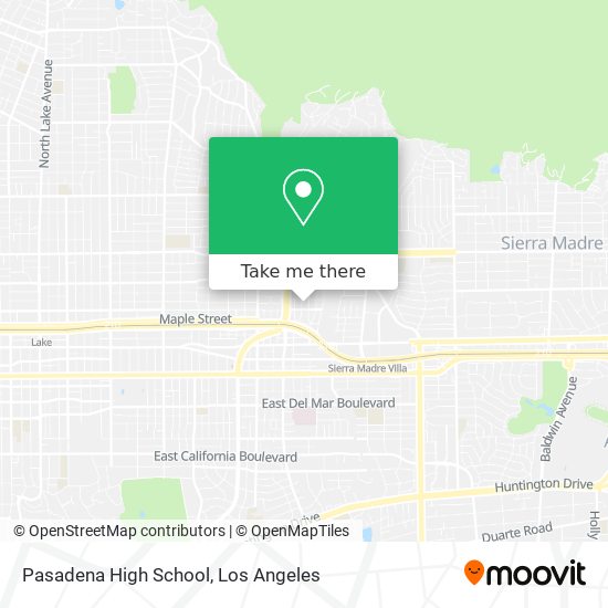 Mapa de Pasadena High School