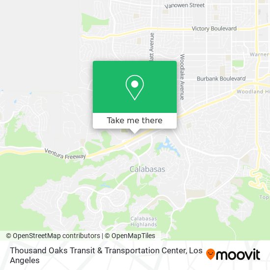 Thousand Oaks Transit & Transportation Center map