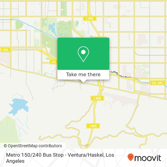 Mapa de Metro 150 / 240 Bus Stop - Ventura / Haskel