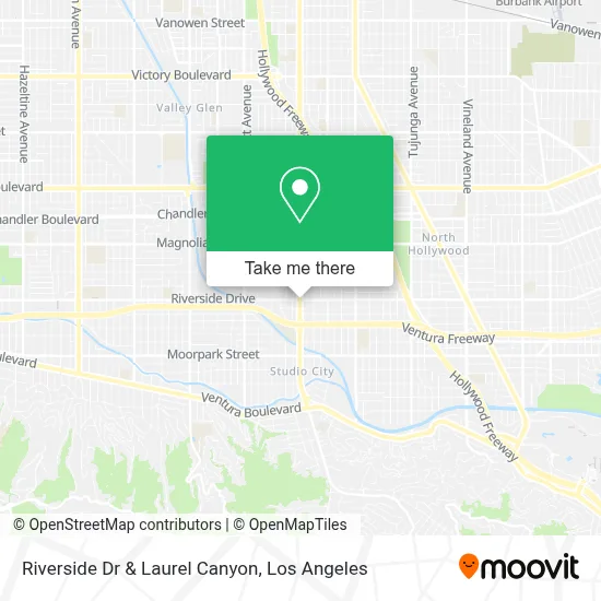 Riverside Dr & Laurel Canyon map