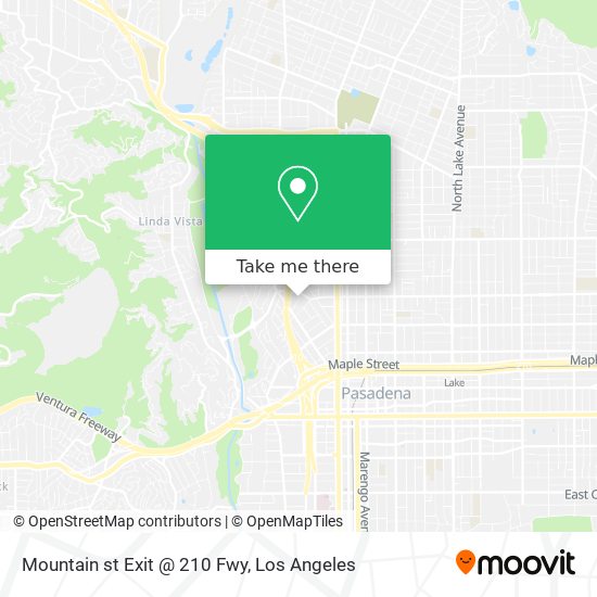 Mountain st Exit @ 210 Fwy map