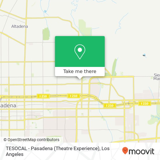 Mapa de TESOCAL - Pasadena (Theatre Experience)