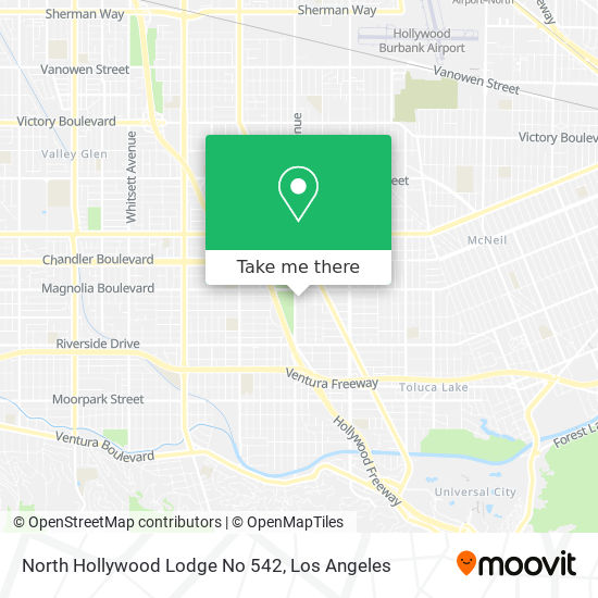 North Hollywood Lodge No 542 map