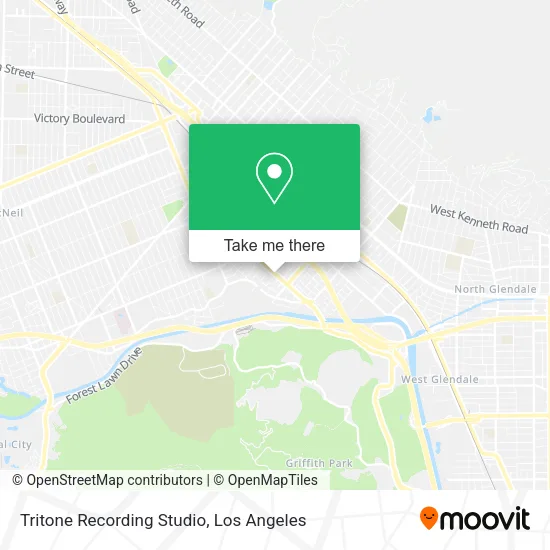 Mapa de Tritone Recording Studio