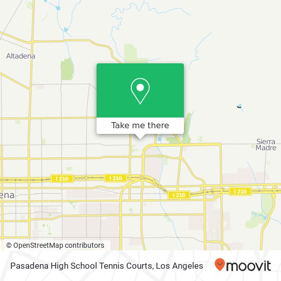 Mapa de Pasadena High School Tennis Courts