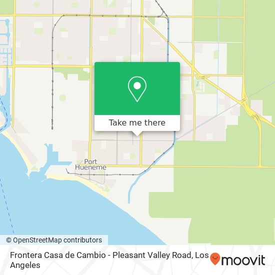 Mapa de Frontera Casa de Cambio - Pleasant Valley Road