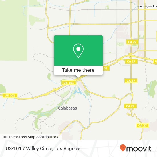 US-101 / Valley Circle map