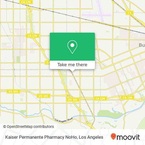 Kaiser Permanente Pharmacy NoHo map