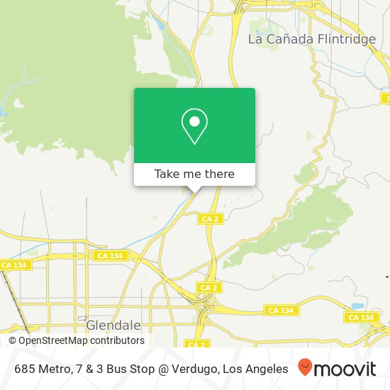 685 Metro, 7 & 3 Bus Stop @ Verdugo map