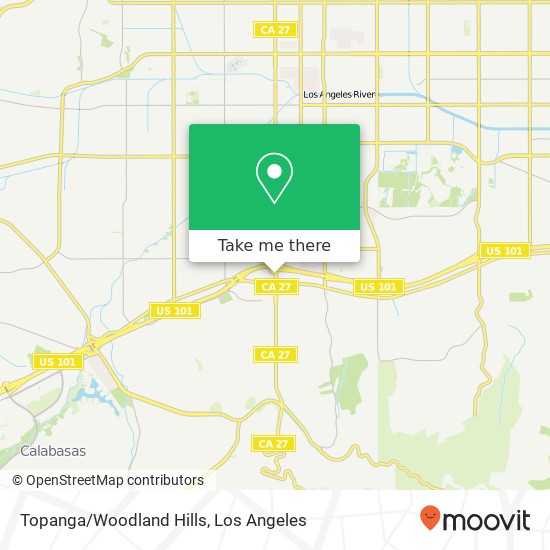 Topanga/Woodland Hills map