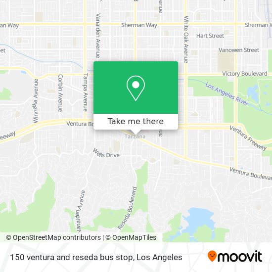 150 ventura and reseda bus stop map